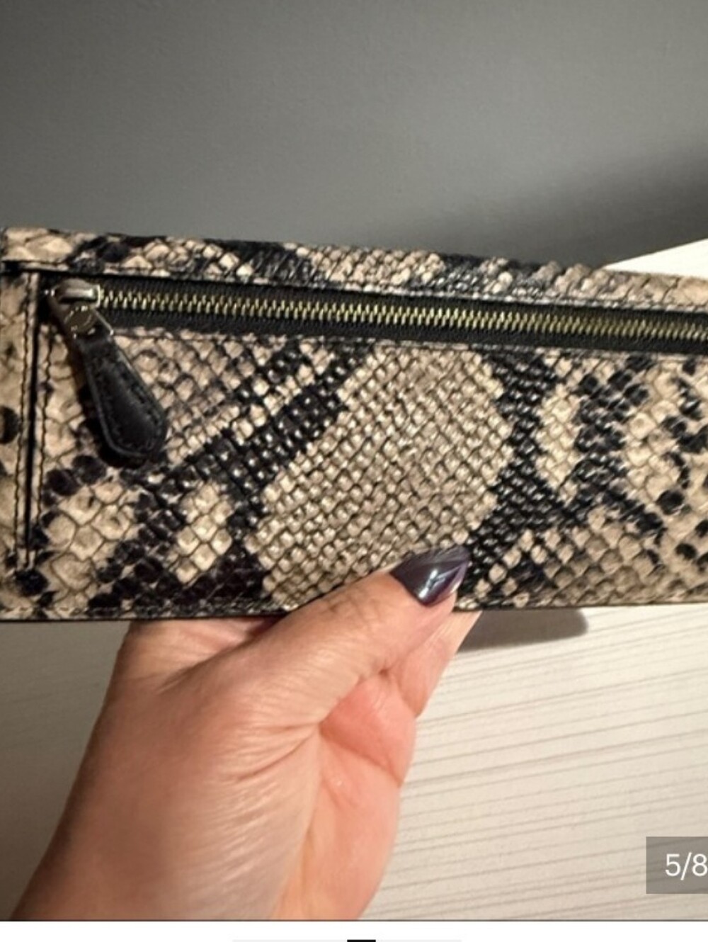 Coach Slim Soft Envelope Wallet featuring python-embossed leather - Picture 2 of 6